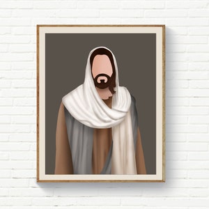 | d’art originale de Jésus-Christ | d’art mural chrétien | de peinture du Christ | de dessin du Christ Œuvre d’art numérique