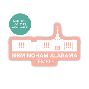Autocollant du temple de Birmingham Alabama, temple de Birmingham Alabama, décalcomanie du temple de Birmingham Alabama, autocollants du temple LDS, autocollants du temple LDS