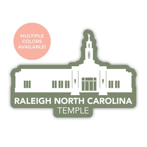 Raleigh North Carolina Tempel Sticker, Raleigh North Carolina Tempel, Raleigh Tempel Sticker, LDS Tempel Stickers, lds geschenk, NC Tempel sticker