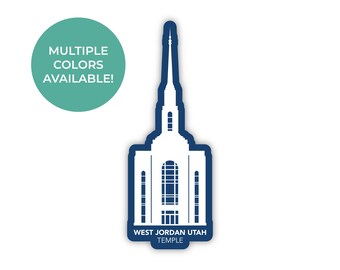 West Jordan Utah Tempel Aufkleber, West Jordan Utah Tempel, Utah Tempel Aufkleber, LDS Tempel Aufkleber, West Jordan Tempel