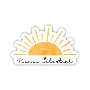 SPANISH Think Celestial Sticker, Piensa celestial Pegatina, Russell M Nelson Sticker, LDS Youth Sticker, Español Piensa Celestial Pegatina