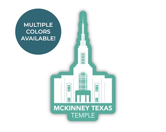 Mckinney Texas Temple Sticker, Mckinney Temple, Lds Temple Stickers, Lds Temple Sticker, Texas temple decal, Texas Mission Gift