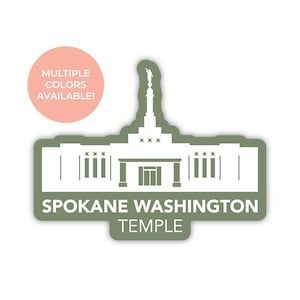 Spokane Washington Temple Sticker, Spokane Washington Temple, Spokane Temple Sticker, LDS Temple Stickers, LDS gifts, LDS Temple Trip Gift