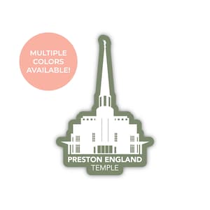 Preston Engeland Tempel Sticker, Preston Engeland Tempel, Engeland Tempel Sticker, LDS Tempel Stickers, LDS Preston Engeland Missie