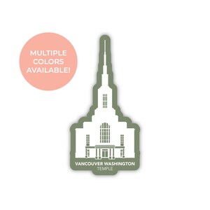 Vancouver Washington-tempelsticker, Vancouver Washington-tempel, Vancouver-tempelsticker, LDS-tempelstickers, Vancouver-tempel cadeau