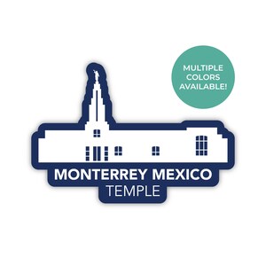 Monterrey Mexico tempel sticker, Monterrey Mexico tempel, Mexico tempel sticker, LDS tempel stickers, Monterrey Mexico missie cadeau