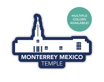 Monterrey Mexico tempel sticker, Monterrey Mexico tempel, Mexico tempel sticker, LDS tempel stickers, Monterrey Mexico missie cadeau