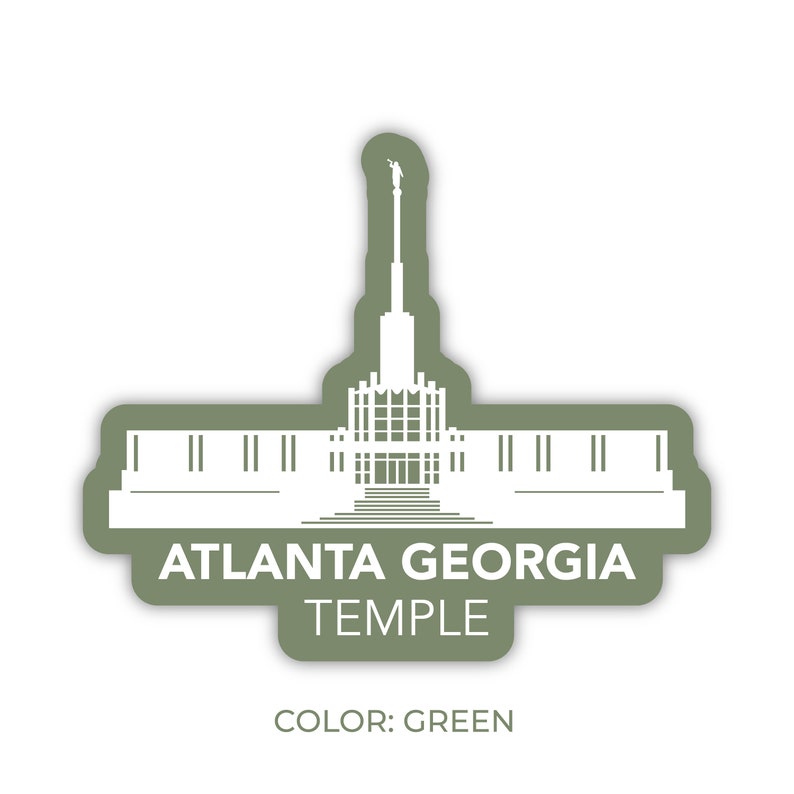 Atlanta Georgia Temple Sticker, Atlanta Georgia Temple, Georgia Temple ...