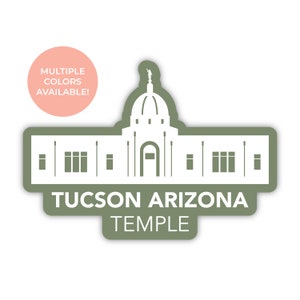 Tucson Arizona Tempel Sticker, Tucson Arizona Tempel, Arizona Tempel Stickers, LDS Tempel Stickers, LDS Tucson Arizona Missie, lds geschenken
