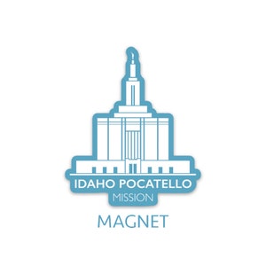 Idaho Pocatello-missiemagneet, Pocatello Idaho Mission-cadeau, missie cadeau-ideeën, LDS-magneten, LDS Missionary-cadeau, Idaho Pocatello-missie