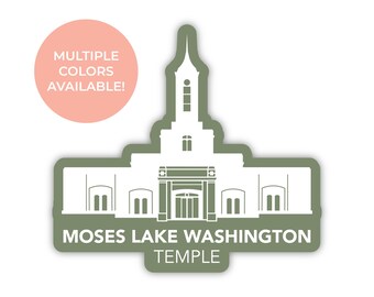 Moses Lake Washington Temple Sticker, Moses Lake Washington Temple, Washington Temple Sticker, LDS Temple Stickers, lds gift ideas
