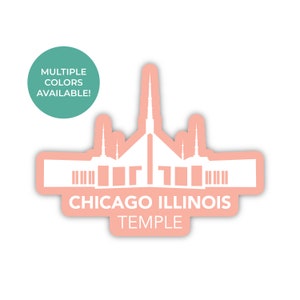 Chicago Illinois Tempel Sticker, Chicago Illinois Tempel, Chicago Illinois Tempel sticker, LDS Tempel Stickers, LDS Tempel Geschenken, LDS Geschenken