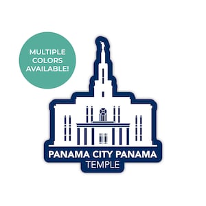 Panama City Tempel Sticker, Panama City Panama Tempel, Panama Tempel Sticker, LDS Tempel Stickers, Panama Mission sticker, Panama Sticker