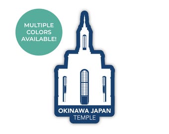 Sticker tempel Okinawa, Japan, tempel Japan Okinawa, sticker tempel Japan, sticker LDS-tempel, sticker Japan Okinawa, sticker Japan Okinawa, missie Japan Okinawa