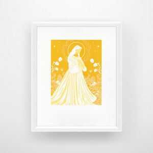 Unsere Mutter im Himmel Kunstdruck, HLT Kunstwerk der Himmlischen Mutter, Göttliche Mutter Druck, Christliche Weibliche Göttlichkeit, Göttlich Weibliche Kunst, HLT Kunst