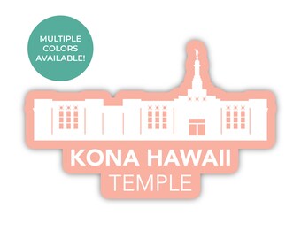 Kona Hawaii Temple Sticker, Kona Hawaii Temple, Kona Hawaii Temple decal, LDS Temple Stickers, LDS Temple Sticker, Kona temple sticker
