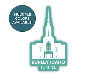 Burley Idaho Temple Sticker, Burley Idaho Temple, LDS Temple Stickers, LDS gifts, Burley Idaho Temple Gift, BYU Idaho Sticker, Burley