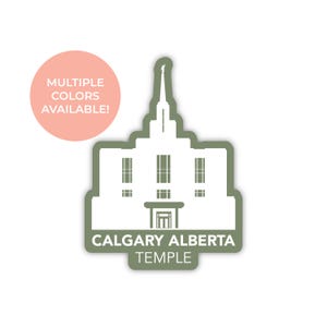 Calgary Alberta Canada tempel sticker, Calgary Alberta tempel, Canada tempel sticker, LDS tempel stickers, LDS Alberta Canada Mission cadeau