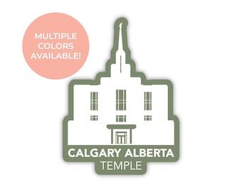 Calgary Alberta Canada tempel sticker, Calgary Alberta tempel, Canada tempel sticker, LDS tempel stickers, LDS Alberta Canada Mission cadeau