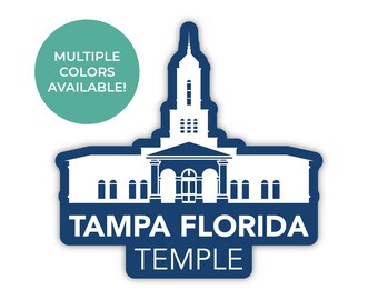 Tampa Florida tempel sticker, Tampa Florida tempel, Florida tempel sticker, LDS tempel stickers, lds cadeau-ideeën, Tampa tempel sticker