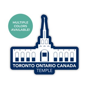 Sticker tempel Toronto Ontario, Canada, tempel Toronto Ontario, Canada tempel sticker, tempel LDS-stickers, LDS-zending Toronto Canada Mission cadeau