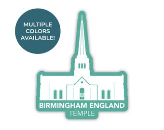 Birmingham Engeland tempel sticker, Birmingham Engeland tempel, Engeland tempel sticker, LDS tempel stickers, LDS Birmingham England Mission