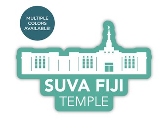 Suva Fidschi Tempel Aufkleber, Suva Fidschi Tempel, Suva Fidschi Tempel Aufkleber, LDS Tempel Aufkleber, Fidschi Tempel Aufkleber, Suva Tempel Aufkleber