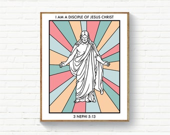 2024 Youth Theme Printable Poster, I am a Disciple of Jesus Christ, 2024 Young Women theme printable, Youth Theme LDS printable, LDS Poster