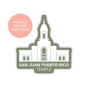 San Juan Puerto Rico tempel sticker, San Juan Puerto Rico tempel, Puerto Rico tempel sticker, LDS tempel sticker, LDS geschenken, San Juan tempel