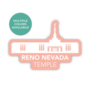 Reno Nevada tempel sticker, Reno Nevada tempel, Reno tempel sticker, LDS tempel stickers, LDS Reno Nevada missie, lds geschenken, LDS stickers