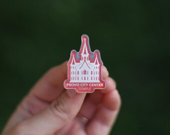 Provo City Center Temple Acrylic Pin, Provo City Center Temple Pin, LDS Temple Pin, Provo Pin, Provo Temple Pin, Utah Temple Pin, LDS Gift