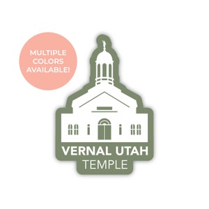 Vernal Utah tempel sticker, Vernal Utah tempel, Utah tempel stickers, LDS tempel stickers, LDS tempel sticker, Vernal Utah missie