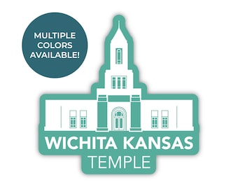Wichita Kansas Tempel Aufkleber, Wichita Kansas Tempel, Wichita Tempel Aufkleber, LDS Tempel Aufkleber, LDS Aufkleber, Kansas Tempel Aufkleber