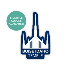 Pegatina del templo de Boise Idaho, templo de Boise Idaho, pegatinas del templo LDS, pegatina de Boise, templo de Boise, misión de LDS Boise, pegatinas del templo de Idaho