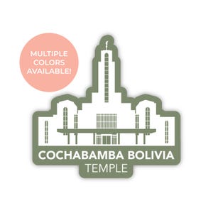 Cochabamba Bolivia tempel sticker, Cochabamba Bolivia tempel, Lds tempel stickers, Lds sticker, Cochabamba tempel, Bolivia missie geschenken