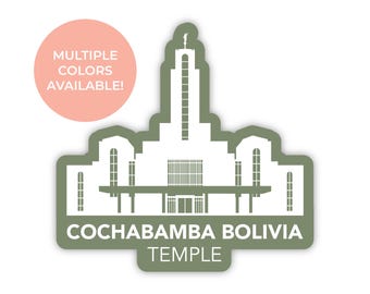 Cochabamba Bolivia tempel sticker, Cochabamba Bolivia tempel, Lds tempel stickers, Lds sticker, Cochabamba tempel, Bolivia missie geschenken