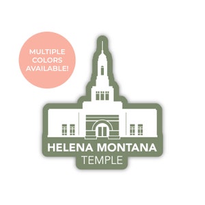 Helena Montana tempel sticker, Helena Montana tempel, Helena Montana tempel sticker, LDS tempel stickers, LDS tempel geschenken, LDS cadeau-ideeën