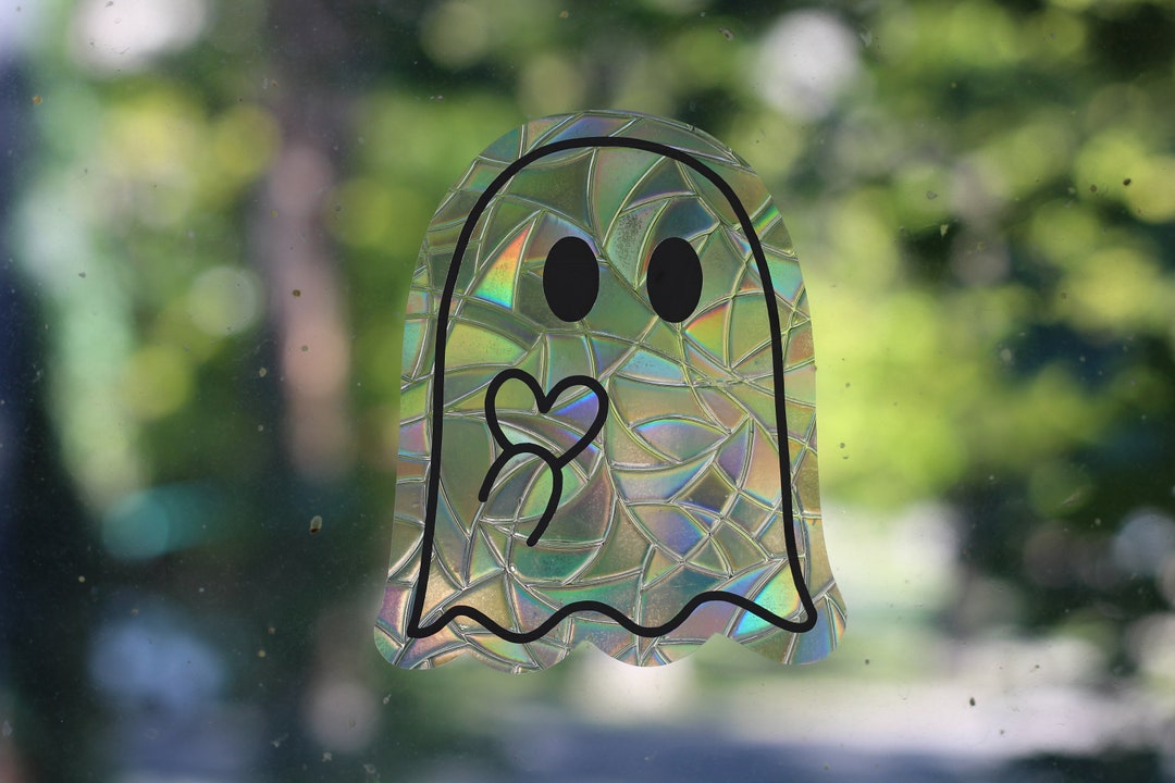 Ghost Window Cling Ghost Suncatcher Sticker Spooky Window Etsy