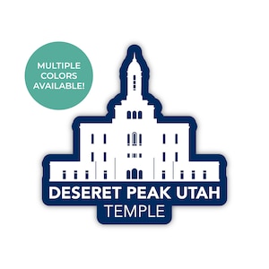 Deseret Peak Utah Temple Sticker, Deseret Peak Utah Temple, Utah Temple Stickers, LDS Temple Stickers, LDS Temple Sticker, lds Tooele Temple