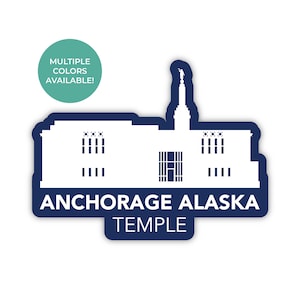 Anchorage Alaska Tempel Sticker, Anchorage Alaska Tempel, Alaska Tempel Sticker, LDS Tempel Stickers, lds stickers, Anchorage Tempel
