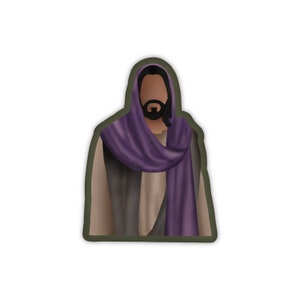 Middle Eastern Jesus Christ Sticker, Jesus Christ Sticker, Christ Sticker, Bible Jesus Sticker, Jesus Art Sticker, Jesus Bumper Sticker