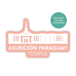 Asunción, Paraguay-tempelsticker, Asuncion, Paraguay-tempel, Lds-tempelstickers, Lds-sticker, Asuncion-tempel, Paraguay-missie, cadeau-ideeën
