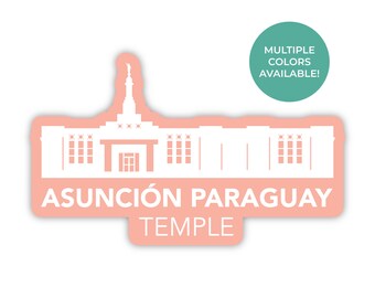 Asunción, Paraguay-tempelsticker, Asuncion, Paraguay-tempel, Lds-tempelstickers, Lds-sticker, Asuncion-tempel, Paraguay-missie, cadeau-ideeën