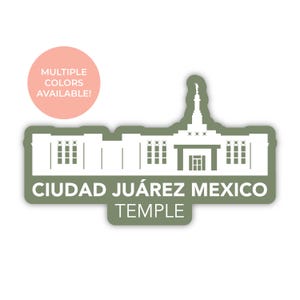 Naklejka świątyni Ciudad Juarez w Meksyku, świątynia Ciudad Juarez w Meksyku, naklejka świątyni w Meksyku, naklejki świątyni LDS, prezent misji Texas El Paso