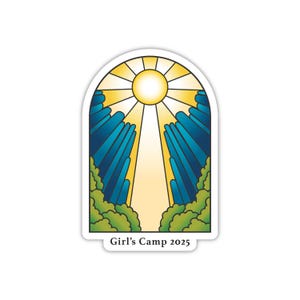 2025 Mädchenlager-Aufkleber, schau auf Christus-Aufkleber, 2025-Aufkleber für junge Frauen, 2025-Jugendthema-Aufkleber, HLT-Mädchenlager-Geschenke, D & C 6:36