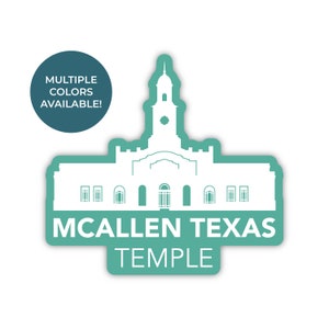 McAllen Texas Temple Sticker, McAllen Temple, Lds Temple Stickers, Lds Temple Sticker, Lds Sticker, Texas tempel sticker, McAllen Temple sticker