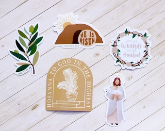 Easter Sticker Pack, Christian Sticker Pack, Lds Sticker Pack, Christian Gift Ideas, Easter Gift Ideas, Minimalist Easter Stickers, Lds gift