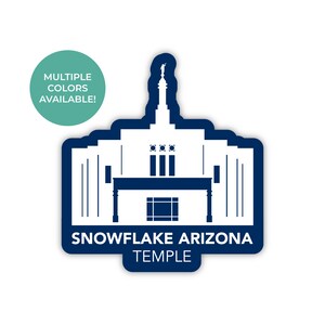 Sneeuwvlok Arizona Tempel Sticker, Sneeuwvlok Arizona Tempel, Sneeuwvlok Tempel Stickers, LDS Tempel Stickers, Arizona Tempel Sticker, lds cadeau