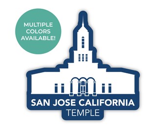Klistermärke till templet i San Jose, Kalifornien, templet i San Jose, klistermärken till templet i Kalifornien, klistermärken till LDS-templet, San Jose-missionen i Kalifornien