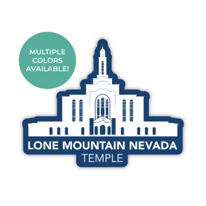 Lone Mountain Nevada Tempel Sticker, Lone Mountain Nevada Tempel, Lone Mountain Tempel Sticker, LDS Tempel Stickers, LDS tempel cadeau-ideeën